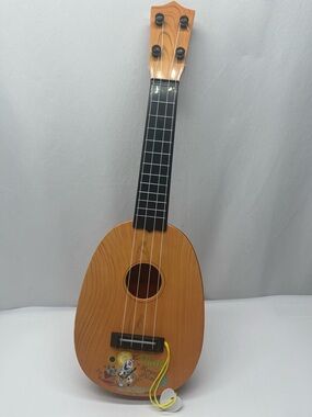 Disney Olaf Wooden Look Orange and Black Kids Ukulele Toy